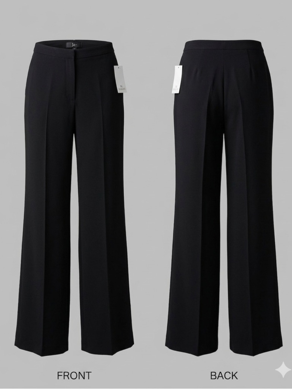 🖤 Basler NWT Wide Leg Dress Pants EU 34 Black Designer Trousers 8866-22‎ 🖤